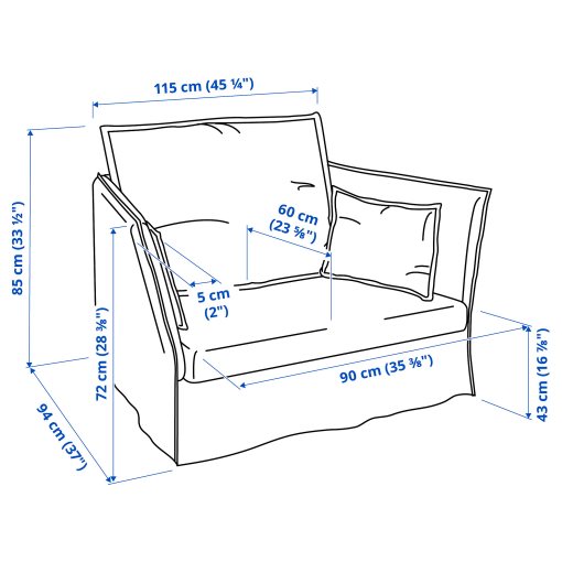 BACKSÄLEN, 1,5-seat armchair, 793.932.07