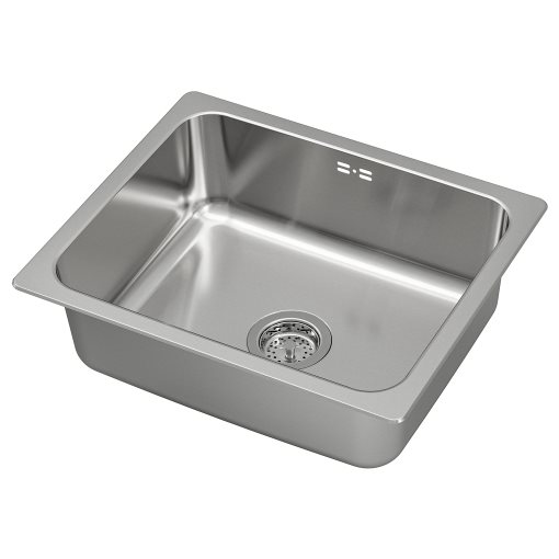HILLESJÖN, inset sink 1 bowl, 56x46 cm, 794.017.35