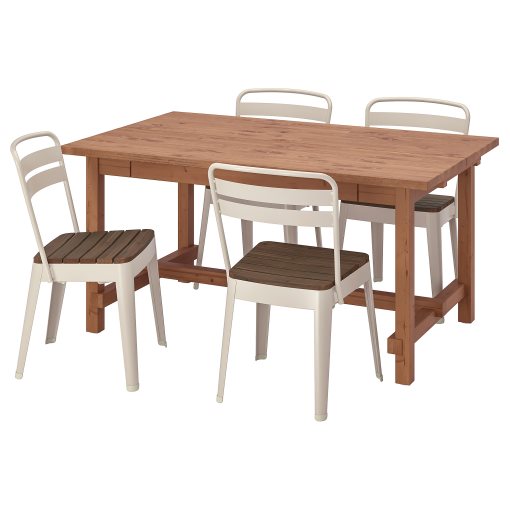 NORDVIKEN/NORRM, τραπέζι και 4 καρέκλες, 152/223x95 cm, 794.261.80