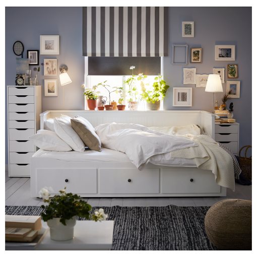 HEMNES, κρεβάτι επισκέπτη day bed 3 συρτάρια/2 στρώματα, 80x200 cm, 794.281.17