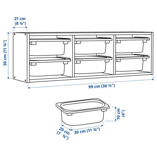 TROFAST, wall storage, 99x21x30 cm, 794.781.93
