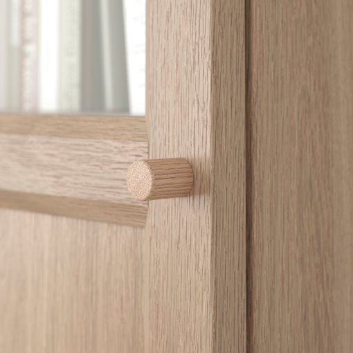 BILLY/OXBERG, bookcase with panel/glass door, 40x30x202 cm, 794.833.40