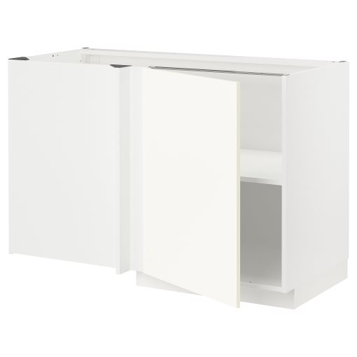 METOD, corner base cabinet with shelf, 128x68 cm, 795.072.37