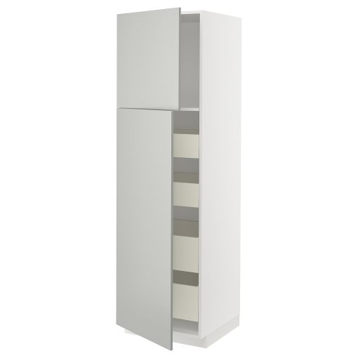 METOD/MAXIMERA, high cabinet with 2 doors/4 drawers, 60x60x200 cm, 795.394.03