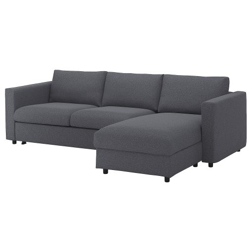 VIMLE, τριθέσιος καναπές-κρεβάτι με σεζλόνγκ, 795.452.82