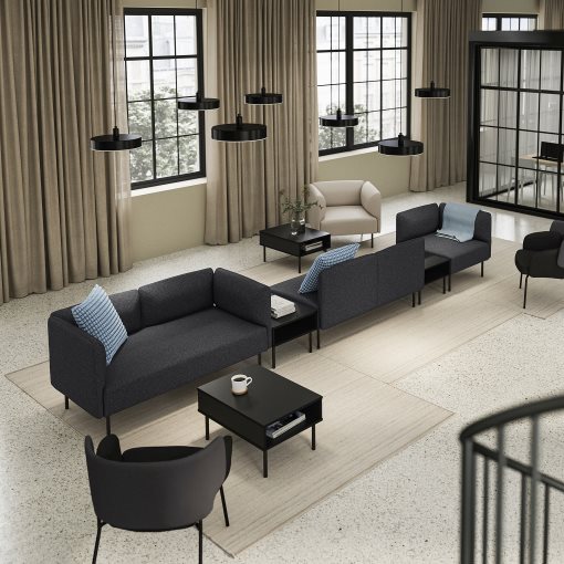 LILLEHEM, 5-seat modular sofa with side table, 795.534.65