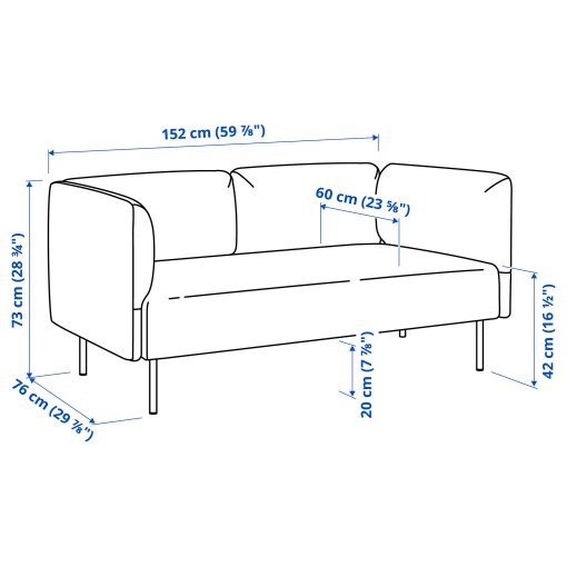LILLEHEM, 5-seat modular sofa with side table, 795.534.65