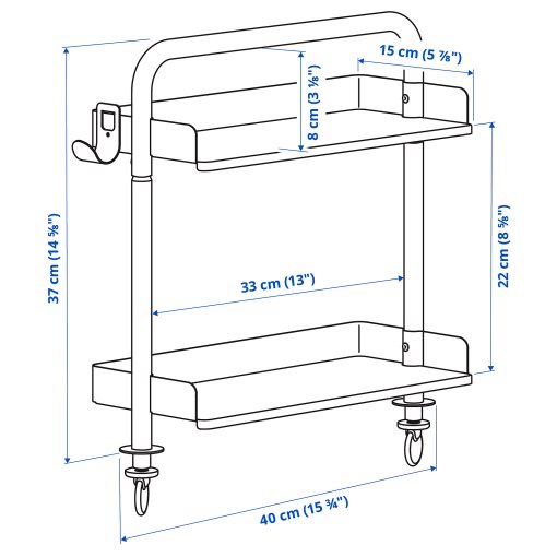 RELATERA, desk combination sit/stand, 117x60 cm, 795.557.61