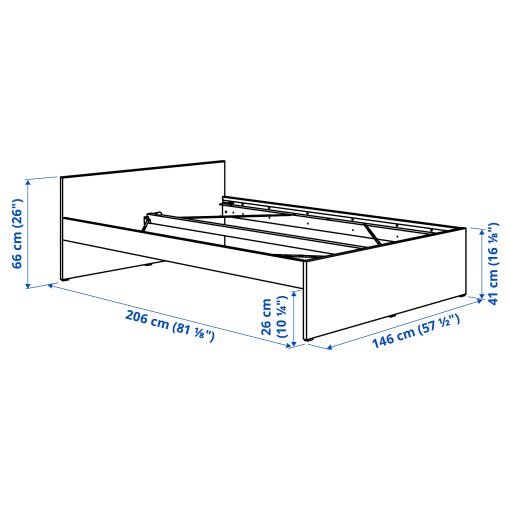 VIHALS, bed frame, 140x200 cm, 795.818.35