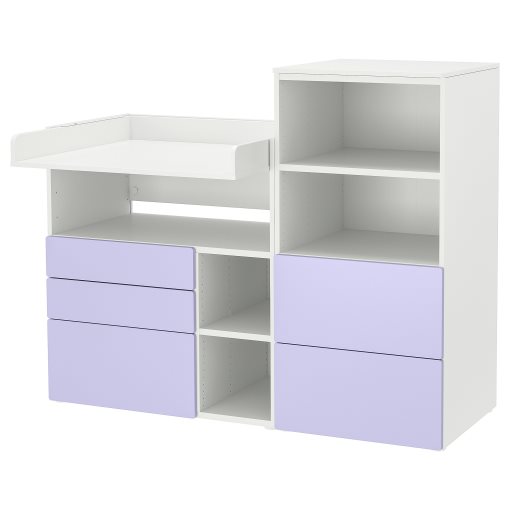 SMASTAD/PLATSA, changing table with bookcase, 150x79x123 cm, 795.832.31