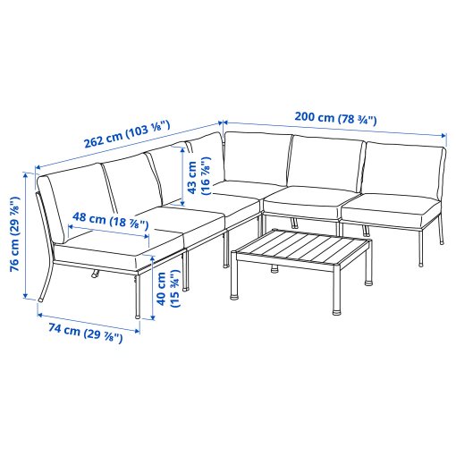 5-seat conversation set, outdoor, 795.856.78