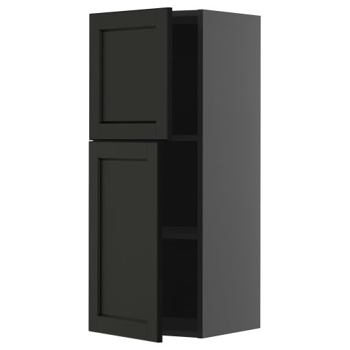 METOD, ντουλάπι τοίχου με ράφια/2 πόρτες, 40x100 cm, 795.890.11