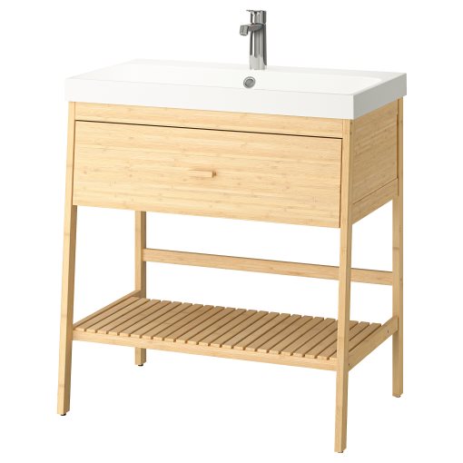 RÅGRUND/BACKSJÖ, open wash-stand with drawer/wash-basin/tap, 80x48x89 cm, 795.998.83