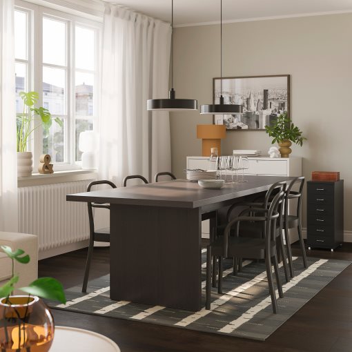 BERGSHYTT/STOCK, τραπέζι και 6 καρέκλες, 240x93 cm, 796.084.15