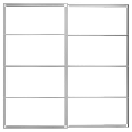 PAX, pair of sliding door frames with rail, 200x201 cm, 804.581.89