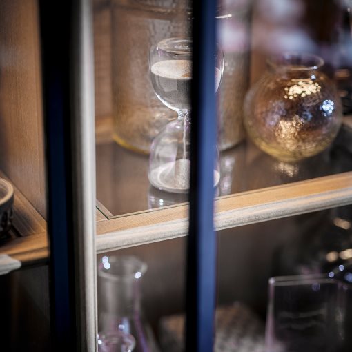 LANESUND, glass-door cabinet, 121x37x152 cm, 804.665.56