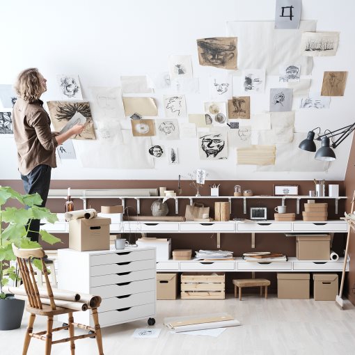 ALEX, συρταριέρα με ροδάκια, 67x66 cm, 804.854.23