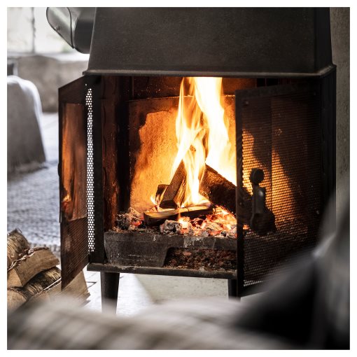 ENSTAKA, scented candle in glass/Bonfire, 40 hr, 805.023.85