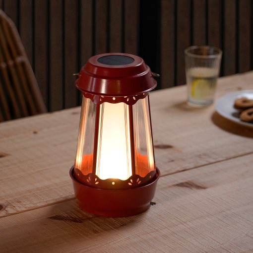 SOLVINDEN, solar-powered table lamp with built-in LED light source/house, 25 cm, 805.145.95