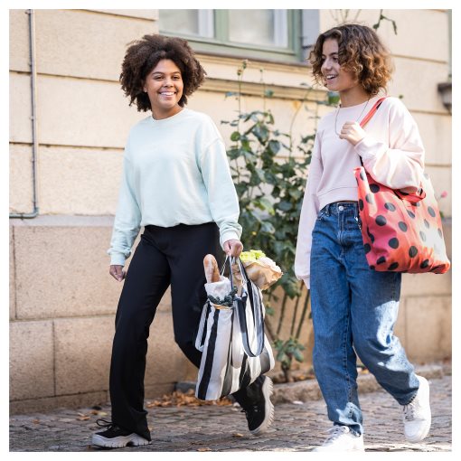 SKYNKE, carrier bag/striped, 45x36 cm, 805.176.74