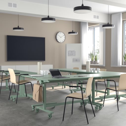 MITTZON, πτυσσόμενο τραπέζι με ροδάκια, 140x70 cm, 805.279.51