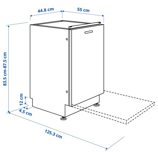 FROSLUNDA, εντοιχιζόμενο πλυντήριο πιάτων/IKEA 500, 45 cm, 805.681.64