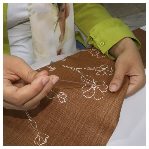 AKERNEJLIKA, κάλυμμα μαξιλαριού/ κέντημα, 50x50 cm, 805.701.76