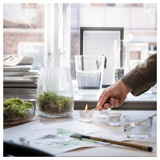 SILKESTRÄD, scented tealight/dew & moss/30 pack, 3.5 hr, 805.705.53