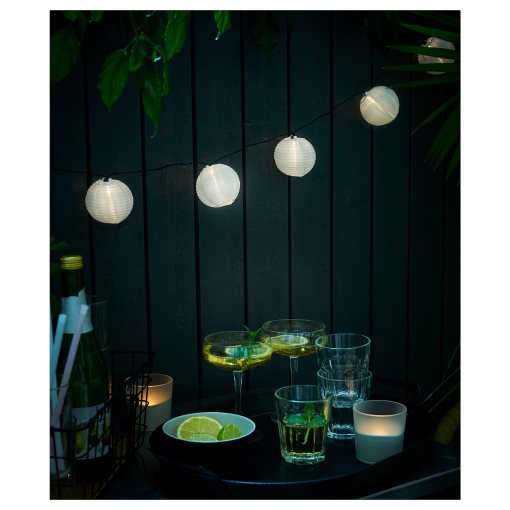 SOLARVET, lighting chain with built-in LED light source/24 lights/outdoor solar-powered/ball, 805.738.96