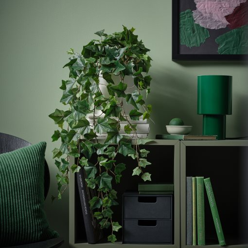 FEJKA, τεχνητό φυτό σε γλάστρα εσωτερικού/εξωτερικού χώρου κρεμαστό/Κισσός, 15 cm, 806.008.52