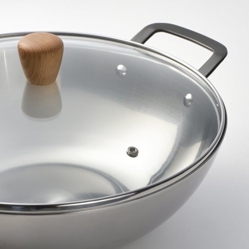 VARDAGEN, wok with lid, 32 cm, 806.048.45