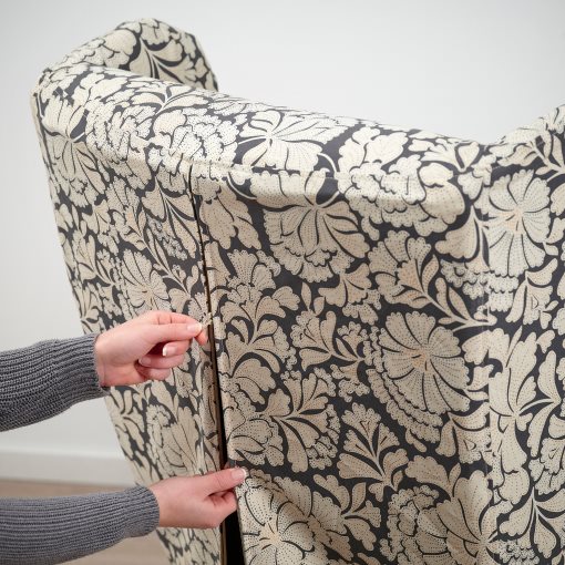 STRANDMON, slipcover for wing chair, 806.056.37