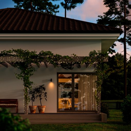 GETKÅL, γιρλάντα φωτισμού με ενσωματωμένο φωτισμό LED/εξωτερικού χώρου, 15 m, 806.093.10