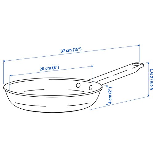 GULDÖRING, frying pan with non-stick coating, 20 cm, 806.094.85