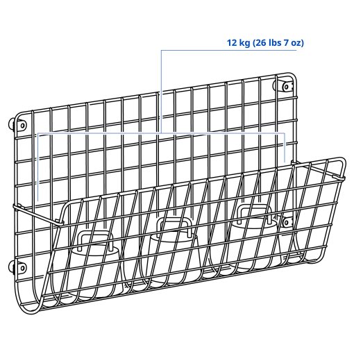 GREJIG, θήκη αποθήκευσης τοίχου, 58x17x28 cm, 806.107.66