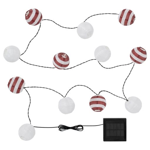 SOLVINDEN, solar-powered lighting chain with built-in LED light source/12 lights, 806.151.70