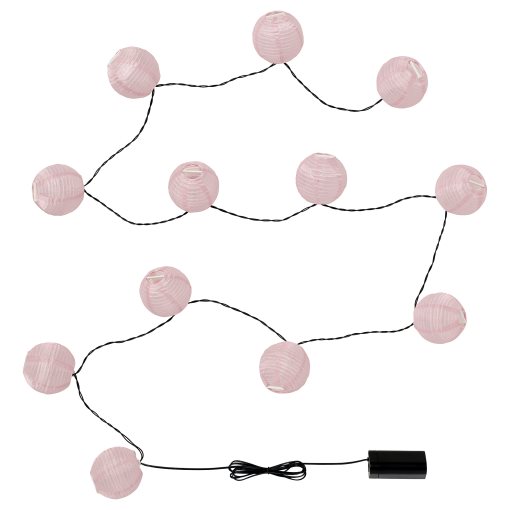 SOLVINDEN, lighting chain with built-in LED light source/12 lights, battery-operated, 806.154.86