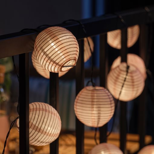 SOLVINDEN, lighting chain with built-in LED light source/12 lights, battery-operated, 806.154.86