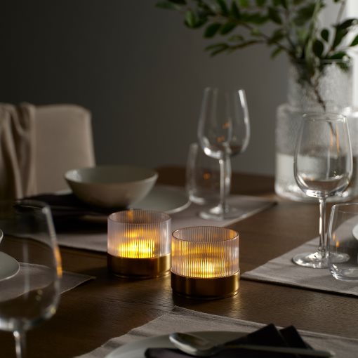 SNÖRPTRÅD, table decoration with built-in LED light source, battery-operated, 806.219.39