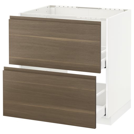 METOD/MAXIMERA, base cabinet for sink+2 fronts/2 drawers, 891.315.02