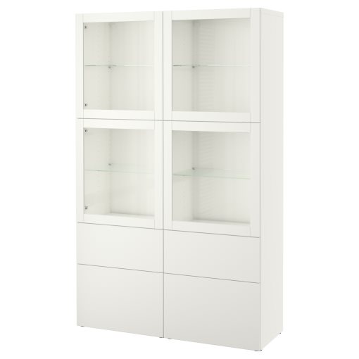 BESTÅ, storage combination with glass doors, 120x40x192 cm, 891.960.13