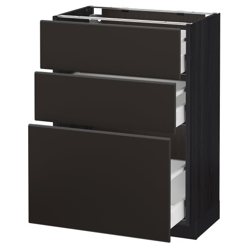 METOD/MAXIMERA, base cabinet with 3 drawers, 892.129.42