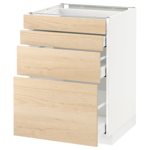 METOD/MAXIMERA, base cabinet 4 fronts/4 drawers, 892.162.09