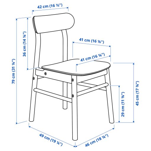 NORDVIKEN/RONNINGE, table and 4 chairs, 893.051.68
