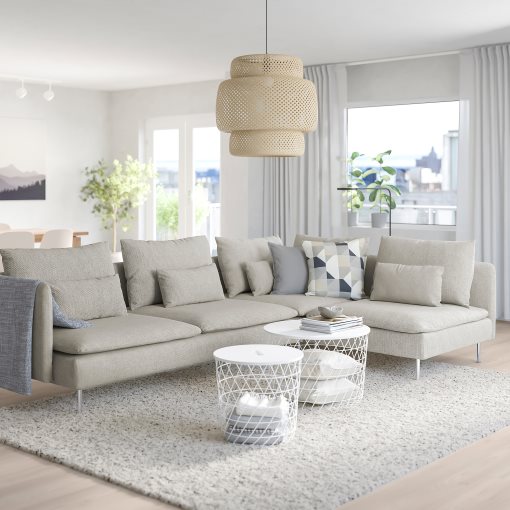 SÖDERHAMN, corner sofa, 4-seat with open end, 893.058.42