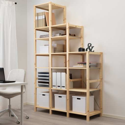 IVAR, 3 sections/shelves, 139x50x124-226 cm, 894.070.63