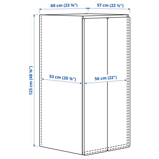 SMASTAD/PLATSA, ντουλάπα, 60x57x123 cm, 894.282.73