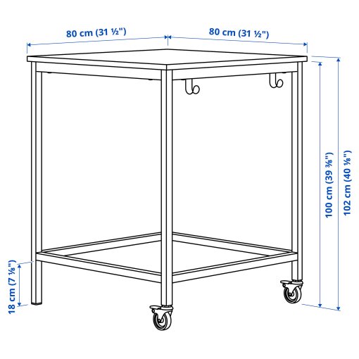 TROTTEN, table, 80x80 cm, 894.369.75