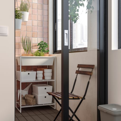 JOSTEIN, shelving unit with container/in/outdoor/wire, 61x40x90 cm, 894.371.78