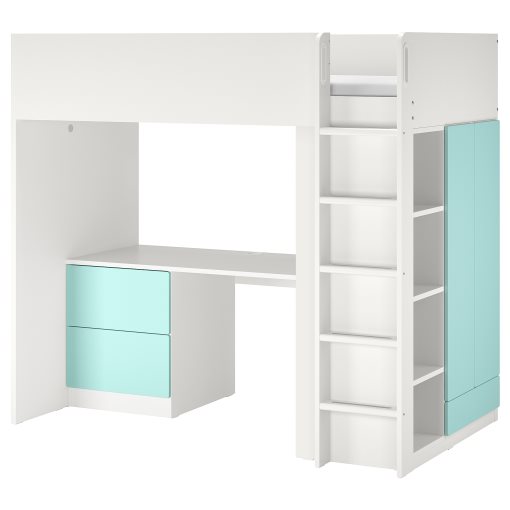 SMÅSTAD, loft bed with desk with 3 drawers, 90x200 cm, 894.374.18